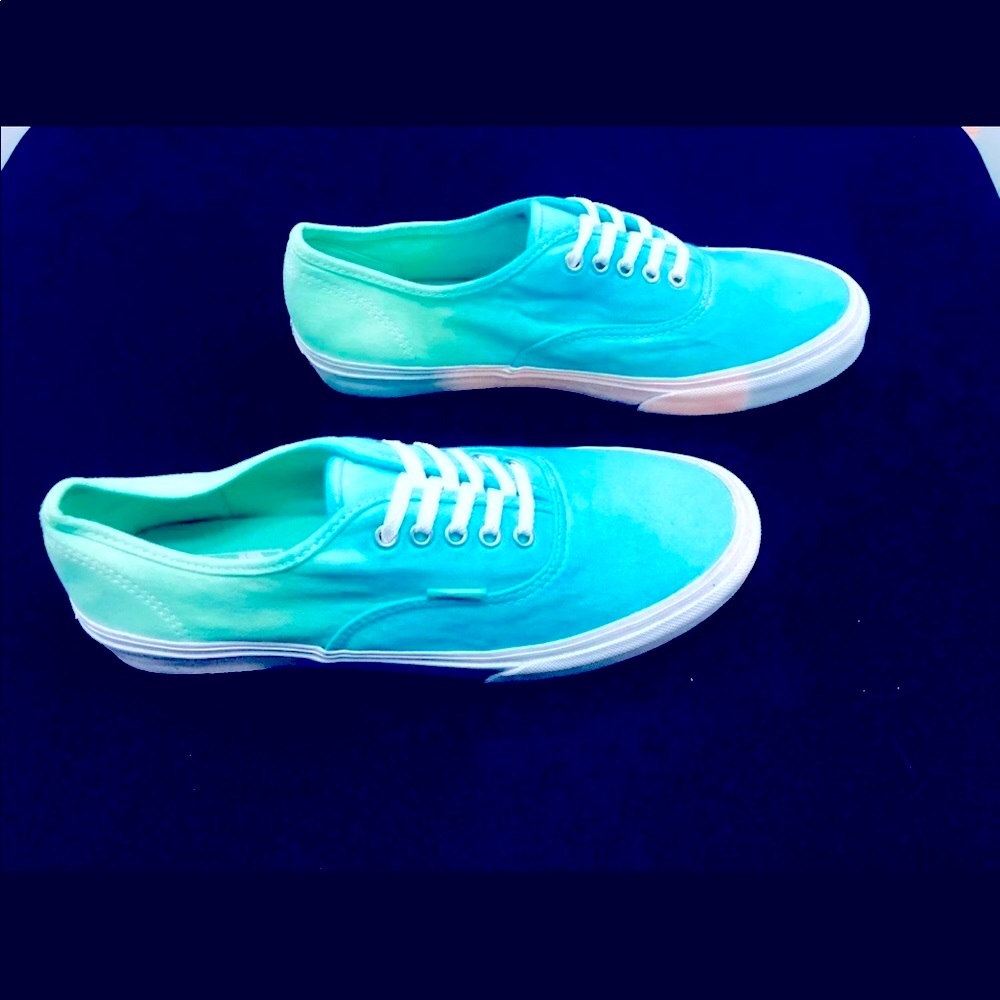 Turquoise blue vans